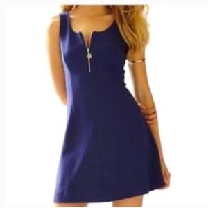Lilly Pulitzer navy blue zip up dress size S